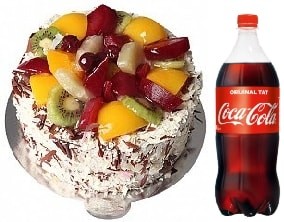 4-6 Kişilik Karışık Meyveli Pasta Hızlı